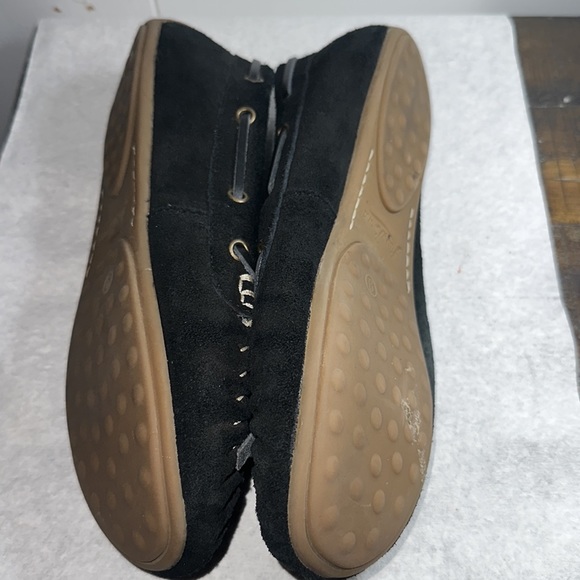 Lucky Brand Black Moccasin LP-Abrelle3. Size 9B, Front Leather Bow Clean. NonSm. - Picture 6 of 8